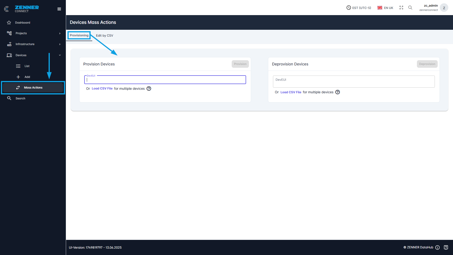 Datahub: Add new Devices by Provisioning