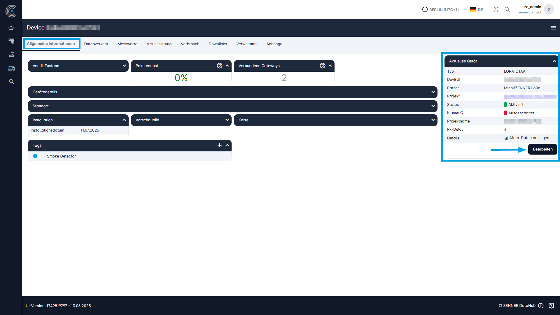 Datahub: Edit Devices via Device Detail Page - Step 2